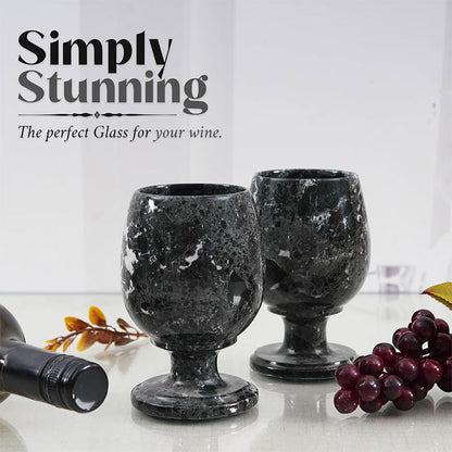 Marble Wine Glasses - Set of 2