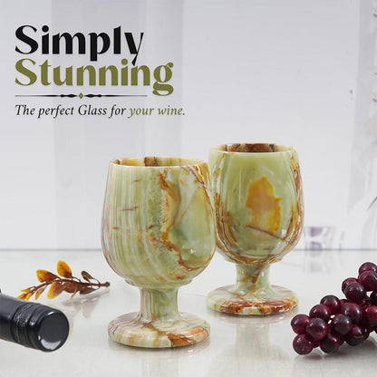 Marble Wine Glasses - Set of 2