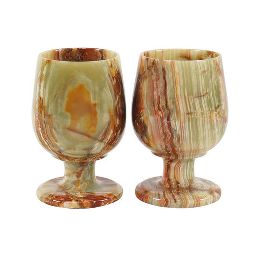 Marble Wine Glasses - Set of 2