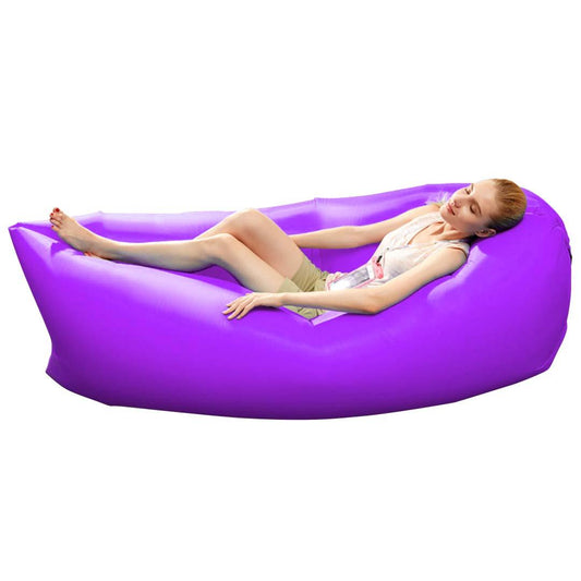 Fast Inflatable Sleeping Bag Lazy Air Sofa Purple - Gifts-Australia