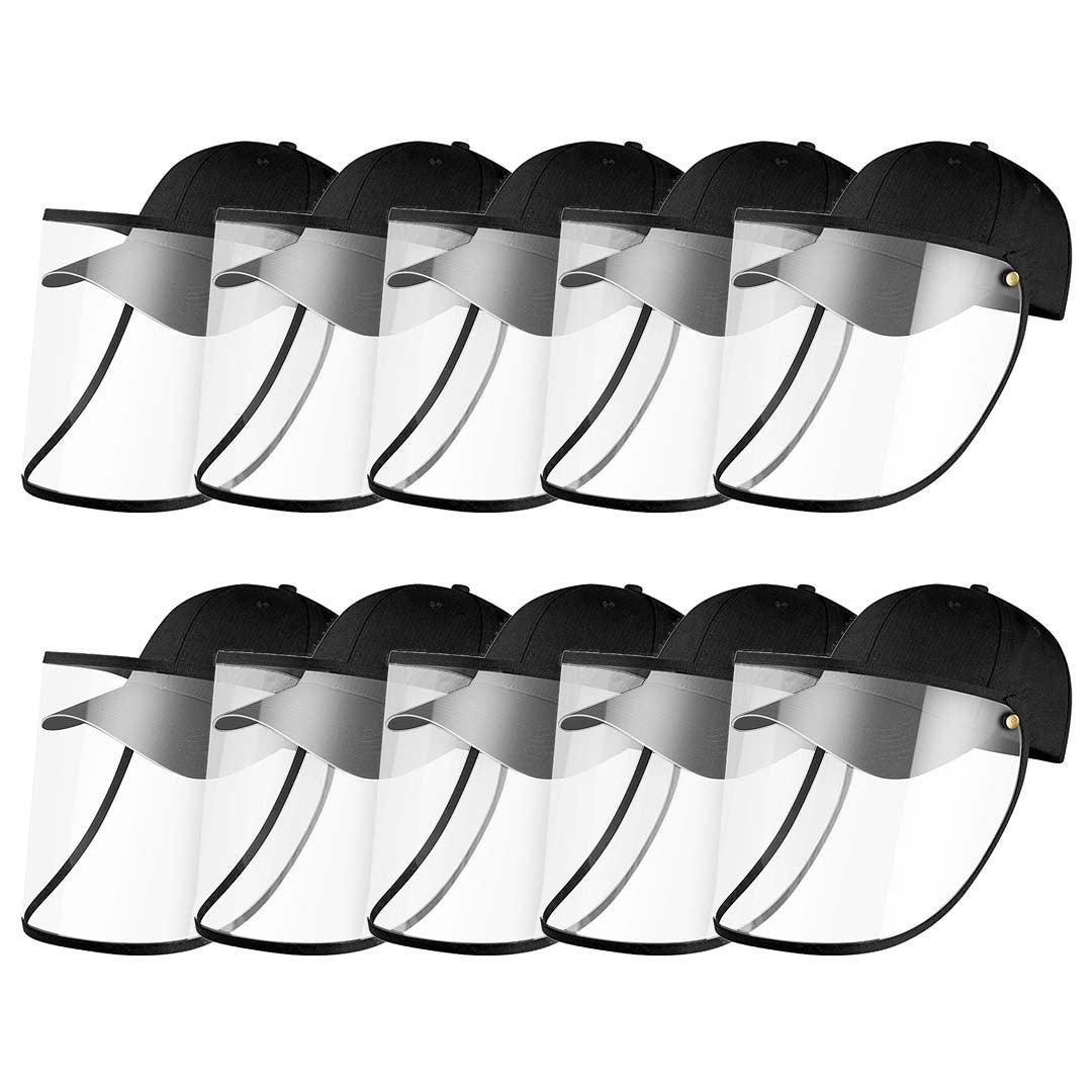 10X Outdoor Protection Hat Anti-Fog Pollution Dust Saliva Protective Cap Full Face Shield Cover Adult Black - Gifts-Australia