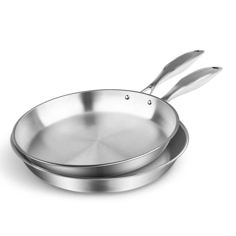 SOGA Stainless Steel Fry Pan 24cm 34cm Frying Pan Top Grade Skillet Induction Cooking FryPan