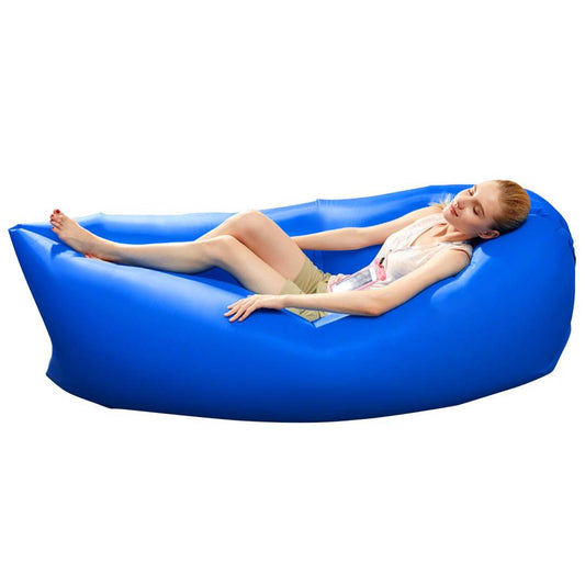 Fast Inflatable Sleeping Bag Lazy Air Sofa Blue - Gifts-Australia