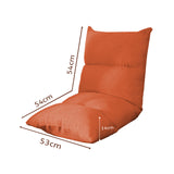 SOGA Lounge Floor Recliner Adjustable Lazy Sofa Bed Folding Game Chair Orange