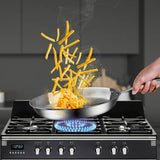 SOGA Stainless Steel Fry Pan 24cm 34cm Frying Pan Top Grade Skillet Induction Cooking FryPan