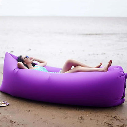 2X Fast Inflatable Sleeping Bag Lazy Air Sofa Purple - Gifts-Australia
