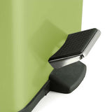 SOGA 4X 6L Foot Pedal Stainless Steel Rubbish Recycling Garbage Waste Trash Bin Square Green