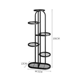 SOGA 6 Tier 7 Pots Black Metal Plant Rack Flowerpot Storage Display Stand Holder Home Garden Decor