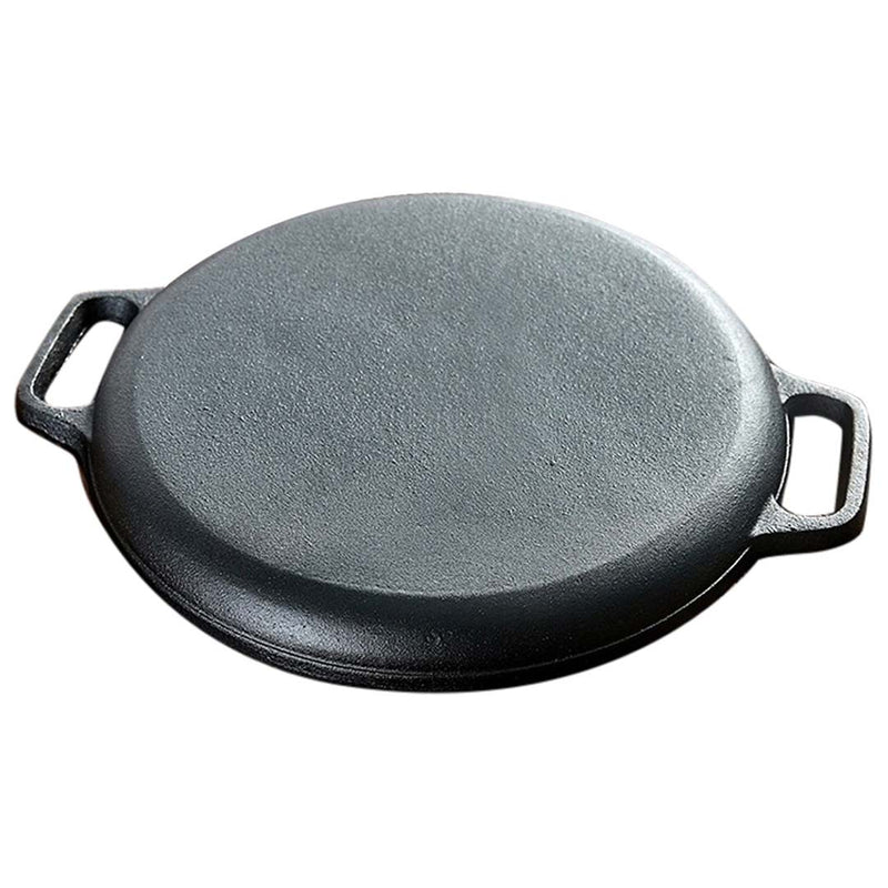 SOGA Dual Burners Cooktop Stove, 30cm Cast Iron Frying Pan Skillet and 28cm Induction Fry Pan