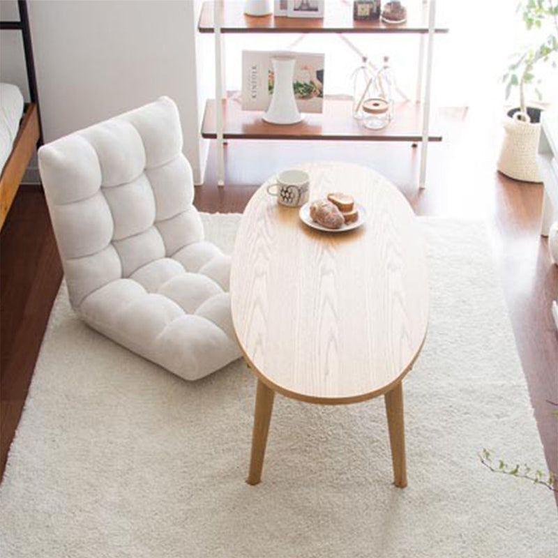 SOGA Floor Recliner Folding Lounge Sofa Futon Couch Folding Chair Cushion Apricot