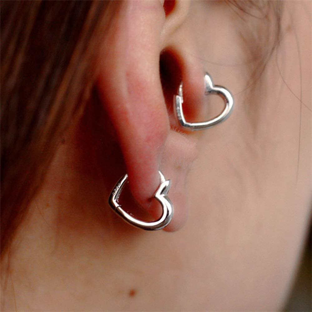 Small hoop sleeper earrings deals