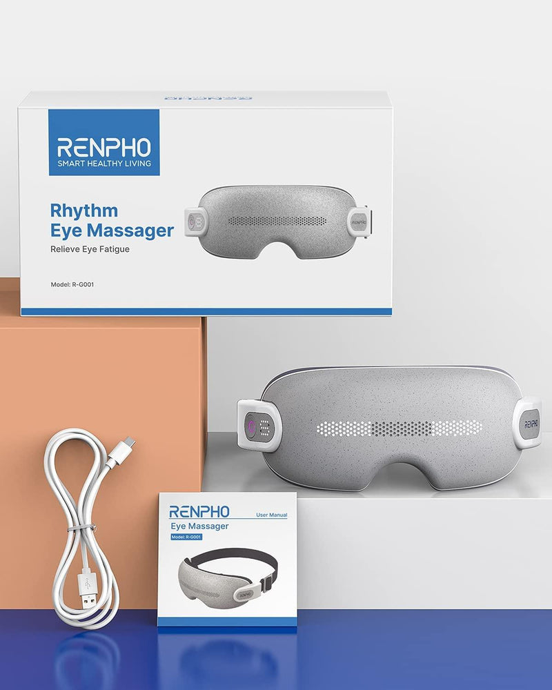 Eye Massager Electric Vibration ,Mask with Bluetooth Music Relax Dry Eyes Dark Circles Eye Bags - Gifts-Australia