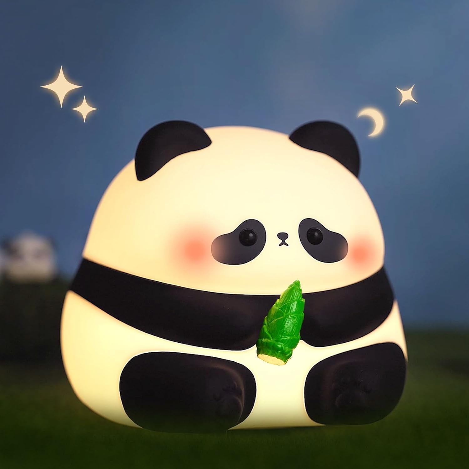 Panda Night Light for Kids,Cute Touch LED Desk Lamp,Silicone