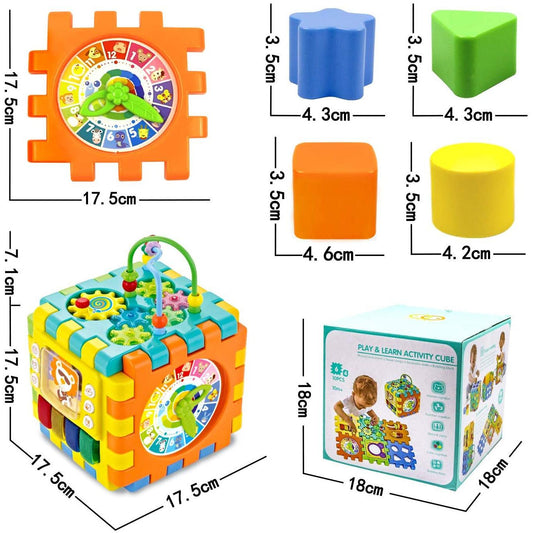 Baby Activity Cube Toys with Lights & Music,Early Development Educational Learning Toys - Gifts-Australia