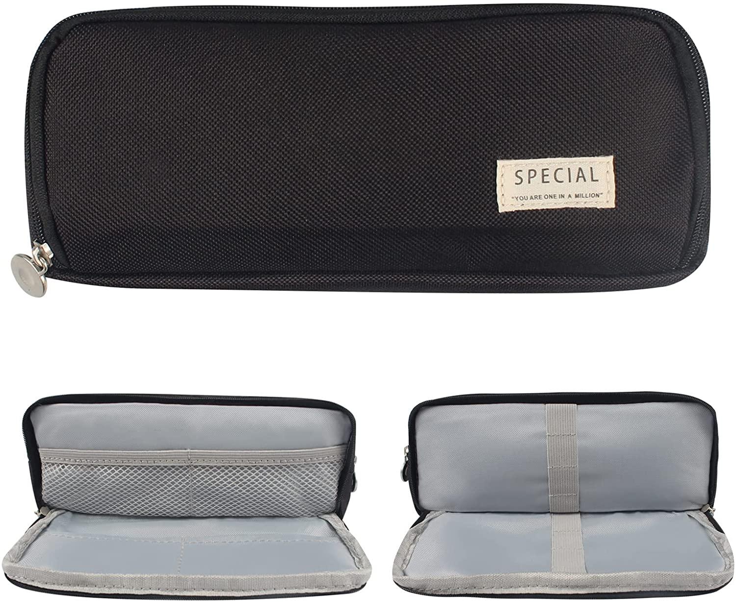 MART 3 Compartment Stationery Pen Canvas Bag - Gifts-Australia