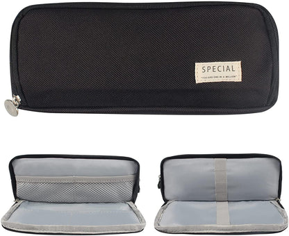 MART 3 Compartment Stationery Pen Canvas Bag - Gifts-Australia