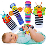 Baby Wrist Rattle & Foot Finder Socks ,Girls from 0-3-6 Months Old - Gifts-Australia