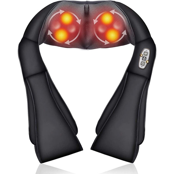 Comfier Shiatsu Neck and Shoulder Massager - Deep Kneading Massage Pillow with Heat, Back Massager Gift, Pillow Massager for Men/Father/Mother/Women/Christmas