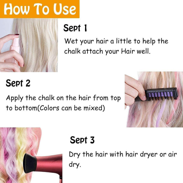 Hair Color Chalk Comb