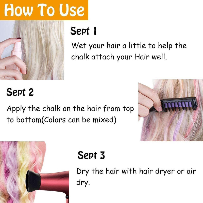 Hair Color Chalk Comb