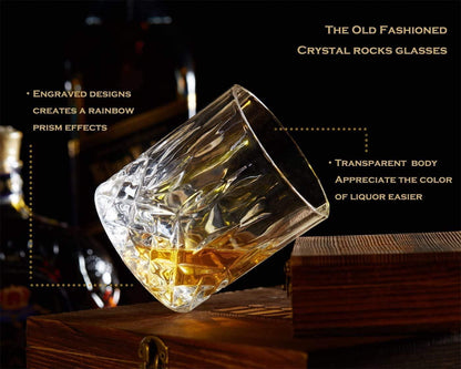 Whisky Glasses Set,Whisky Glasses Set Handmade Wooden Box - Gifts-Australia