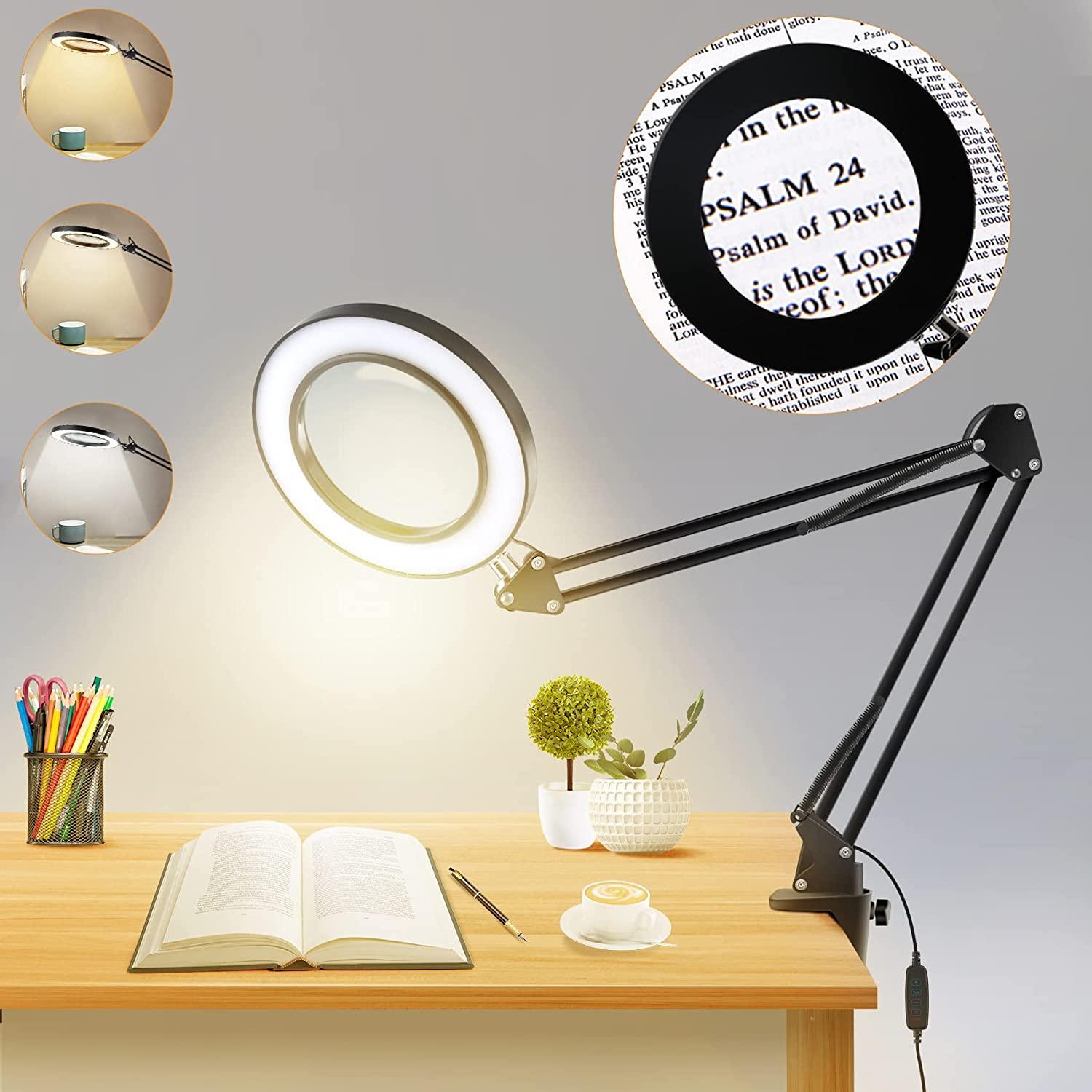 Magnifying glass with clamp store