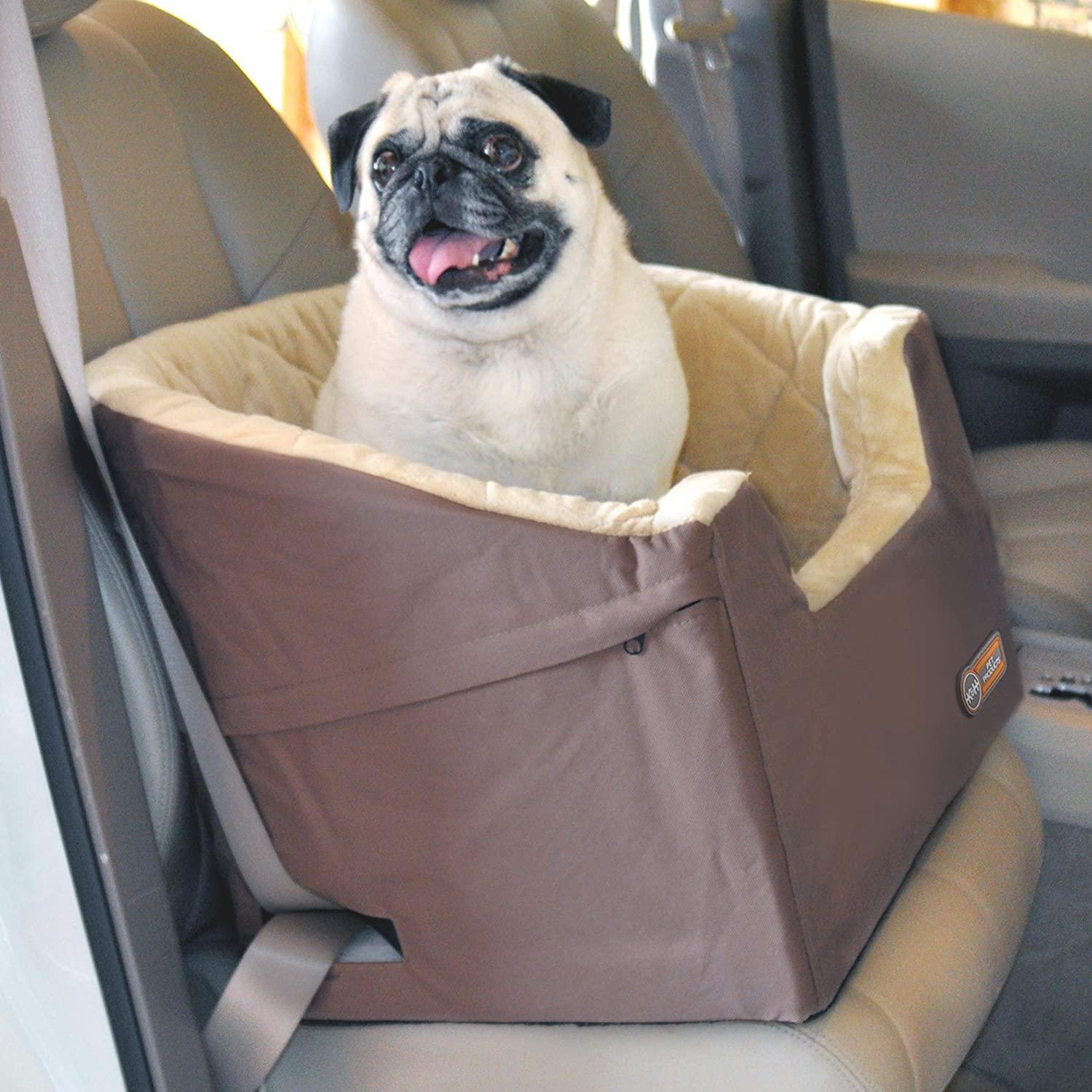 K H Pet Products Bucket Booster Dog Car Seat Large Tan 14.5 x 24
