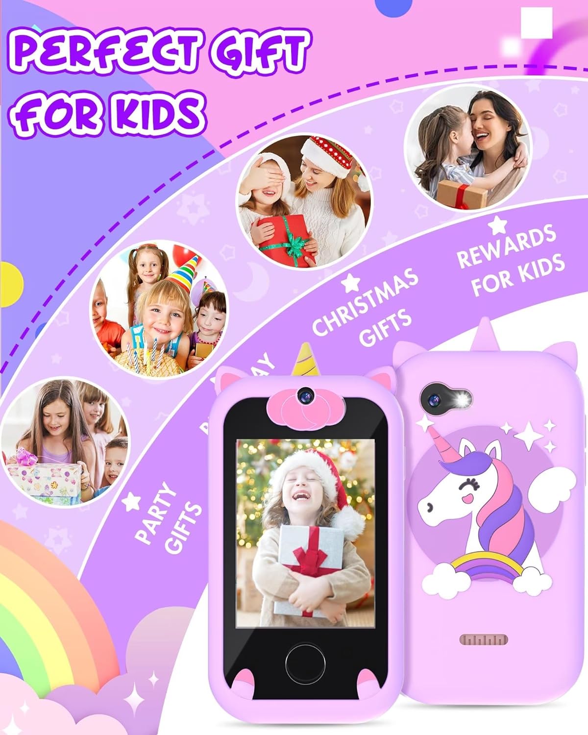 Joozfee Gifts for Girls Age 6-8 Kids Smart Phone Toys for Girls Age 5-7+ Teenage Easter Christmas Stocking Stuffers for Kids for 3 4 5 7 9 6 8 10 Year