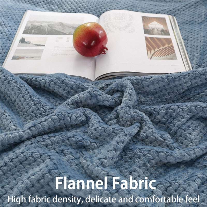 Fluffy Plaid Winter Bed Blankets