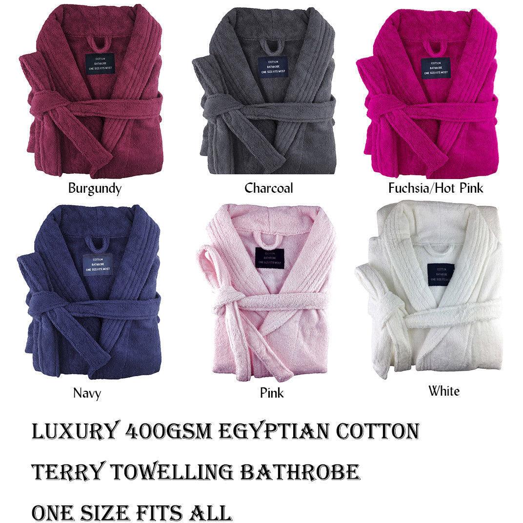 Personalised Embroidered Egyptian Cotton Terry Towelling Bathrobe Bath