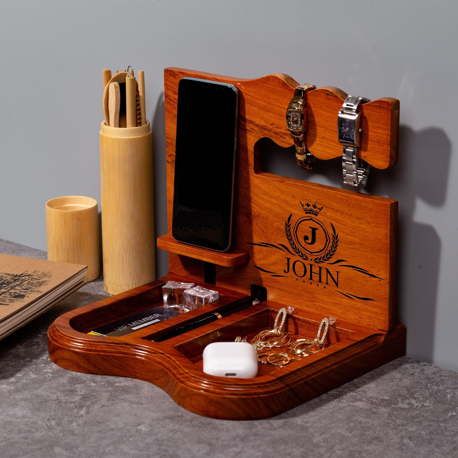 Personalised Wooden Docking Station
